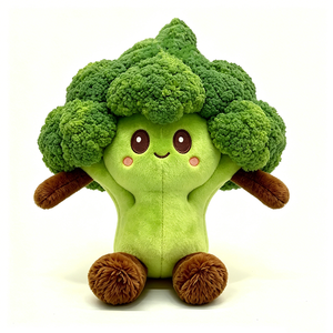 Personaliza un adorable peluche de brócoli, un suave juguete de peluche de brócoli sonriente. - Product Image 1
