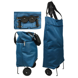 Opvouwbare Boodschappenwagentas Supermarkt Draagbare <span class=keywords><strong>Trolley</strong></span> Milieuvriendelijke Wieltassen Reisopbergtas Thuis Winkelwagentje - Product Image 4