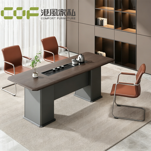 Table basse en bois de noyer, ensemble de tables basses de luxe, table à thé chinoise pour salon, table à thé traditionnelle chinoise - Product Image 1