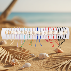 Ensemble de bracelets en coquillages perlés, 24 pièces, bijoux multicolores réglables de style bohème pour femmes et hommes - Product Image 2