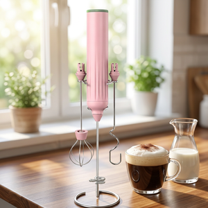 Outils à café, mousseur à lait rechargeable par USB avec 3 fouets, 3 vitesses, fonctionne sur piles, mousse rapide pour café, lait, chocolat, logo OEM - Product Image 1