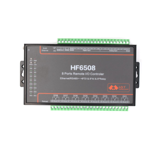 8DI 8DO 8A 8 Way I/O Remote Controller Ethernet/RS485 8CH Remote Relay Ethernet/GPRS/WIFI Network Relay HF6508