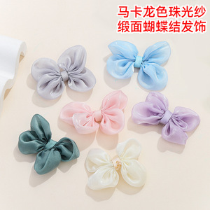 Accesorio para el cabello con lazo de satén de color macarrón, hecho a mano, diadema dulce para uso diario - Product Image 5