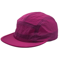 Chapeau de papa rose à 5 panneaux RTS Casquette en nylon non structurée à séchage rapide avec bord plat Casquette de sport d'escalade imperméable