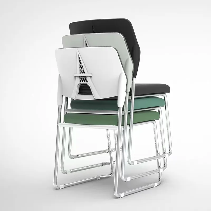 आधुनिक डिजाइन स्टैकिंग प्रशिक्षण कुर्सी उच्च गुणवत्ता धातु फ्रेम स्कूल बैठक कार्यालय की कुर्सी डिजाइनर पर बेचने