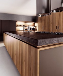 Pour les armoires de cuisine américaines modernes, garantie de 5 ans, montage mural, placage de bois, panneau mélaminé, surface acrylique, porte, dosseret - Product Image 3