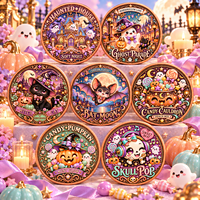 Pièce de monnaie en cuivre pur 999 de 1 oz, artisanale, mignonne, en forme de dessin animé, pour Halloween, avec boîte cadeau, impression UV 3D en relief, objet de collection, souvenir