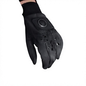 Guantes de Golf Transpirables Personalizados en Oferta, Guantes de Golf Unisex de Cuero PU Antideslizantes Negros para Deportes, Diseño de Fácil Colocación - Product Image 3