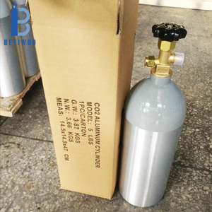 Bombole di Gas CO2 con valvole: omologato DOT3AL, alta pressione 1800psi/124Bar, alluminio-dimensioni 2.5lb, 5lb, 15lb, 20lb - Product Image 3