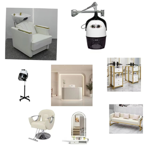 Ensemble de mobilier de salon de coiffure moderne de luxe, fauteuil de shampooing et miroir pour salon de beauté à vendre - Product Image 1