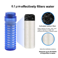 Bouteille d'eau souple pliable Exroad personnalisée de 550 ml en TPU avec filtre, sans BPA, membrane UF, utilisation en extérieur, écologique, légère
