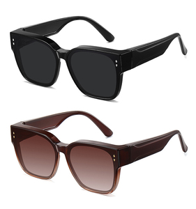 Lunettes de soleil carrées à grande monture, à porter par-dessus, pour la conduite, le sport, coupe-vent, avec logo personnalisé, 2023 - Product Image 1