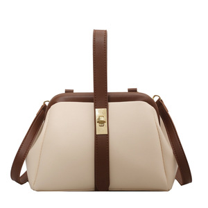 Sac à main color-block pour femmes, nouvelle mode <span class=keywords><strong>2022</strong></span>, sac rétro à clip, texture de haute qualité, élégant, polyvalent, sac bandoulière carré - Product Image 1