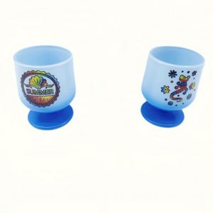 Verre à shot personnalisé dégradé bleu, faible MOQ, prix abordable, verre à vin - Product Image 1