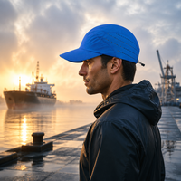 Factory Wholesale Black Functional Sports Caps: Breathable, Quick-Drying, Lightweight, High-Performance Running Caps