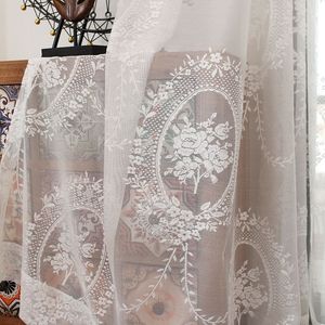 Rideau à motif personnalisé, voile brodé pour salon, rideaux en voile pour chambre à coucher - Product Image 1