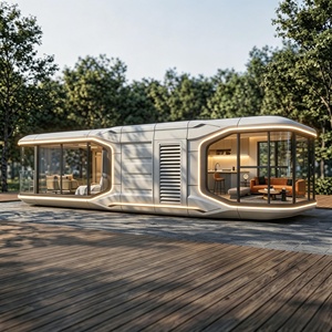 <span class=keywords><strong>Nouvelle</strong></span> Arrivée <span class=keywords><strong>Maison</strong></span> Capsule ADU Étanche Préfabriquée avec Cuisine et Climatiseur Midea pour Glamping Extérieur, Pod <span class=keywords><strong>de</strong></span> Jardin ou Abri <span class=keywords><strong>de</strong></span> Cour - Product Image 1