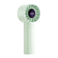 Ventilateur portable mini à moteur sans balais, affichage numérique, batterie rechargeable 1200 mAh, haute vitesse, nouvelle tendance 2026, vent puissant, en promotion