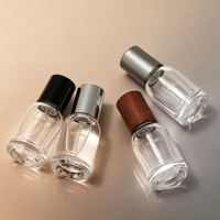 Flacon de parfum miniature en verre vide de 15 ml, rechargeable, avec boîte d'emballage personnalisée avec logo