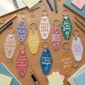 Gantungan Kunci Afirmasi Positif Optimisme Hadiah Kebaikan Adalah Keajaiban Hal Baik Miliki Keajaibanmu Sendiri Cinta Diri Gantungan Kunci Hotel Motel Kustom - Product Image 2