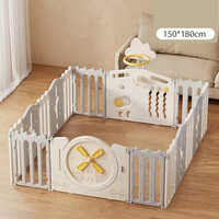 Ensemble de jeux gonflables pour bébé en plastique pour intérieur/extérieur, toboggan, balançoire, château, équipement d'amusement, clôture en acier galvanisé
