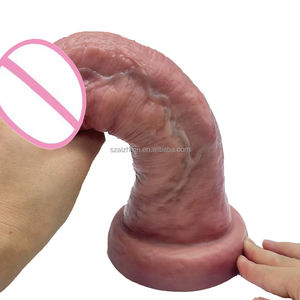 Juguetes para adultos calientes de fábrica, consolador grande de silicona líquida, pene grande supersuave <span class=keywords><strong>con</strong></span> diseño de cabeza de hongo de vena realista para mujeres - Product Image 2