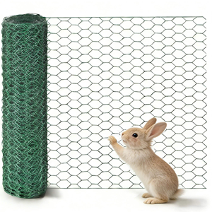 Chicken <b>Wire</b> <b>Mesh</b> Hexagonal Hole Chicken <b>Mesh</b> <b>Wire</b> Galvanized PVC Coated <b>Garden</b> Fence for Pet Rabbit Chicken Fence - Product Image 1