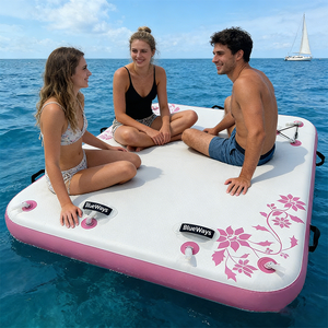 Piattaforma Galleggiante Gonfiabile Multigiocatore per Acqua, Tappetino Galleggiante, Piattaforma Gonfiabile per Gioco in Acqua, Bestseller - Product Image 3