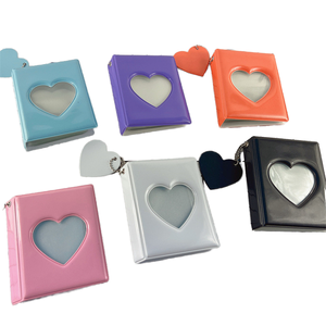 Vente en gros d'album <span class=keywords><strong>photo</strong></span> <span class=keywords><strong>Polaroid</strong></span> Idol à grille unique de 3 pouces avec miroir creux en forme de <span class=keywords><strong>coeur</strong></span> couvercle en PVC de stockage en plastique - Product Image 1