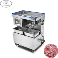 Hachoir à viande commercial en acier inoxydable, trancheuse, lames de broyage et de découpe, lame amovible, épaisseur réglable 3 mm 4 mm 5 mm