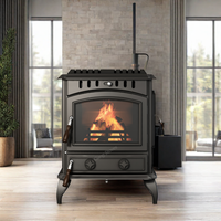 Poêle à granulés de bois en fonte moderne Offre Spéciale Chauffage domestique autoportant à bois avec fonctions de cuisson