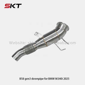 Tubería de Escape de 5 Pulgadas Gen3 B58 con Tubo OPF para BMW M340i M440i M240i 540i X3 M40i X4 M40i, Acabado Pulido - Product Image 2
