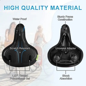 Asiento de Ciclismo Universal Ergonómico con Orificios de Ventilación, Superficie Antideslizante, Cubierta Impermeable, Parte de Mejora de Comodidad - Product Image 3