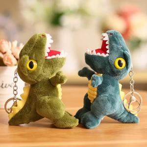 Vente en gros de porte-clés en peluche mignons de <span class=keywords><strong>petit</strong></span> dinosaure <span class=keywords><strong>T</strong></span>-<span class=keywords><strong>Rex</strong></span>, en coton PP, jouets unisexes et breloques pour sac, pendentifs, poupées en tissu - Product Image 2