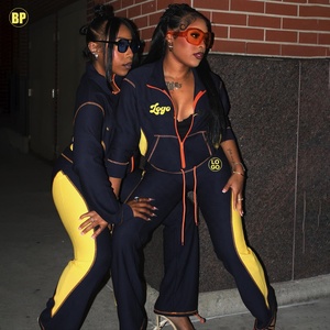 Set di <span class=keywords><strong>tuta</strong></span> da <span class=keywords><strong>donna</strong></span> a maniche lunghe con cerniera con foro per il pollice e <span class=keywords><strong>pantaloni</strong></span> a zampa larga set da salotto in due pezzi - Product Image 2