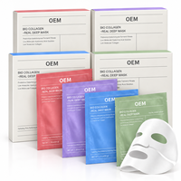 Masque Visage Hydrogel Coréen Végétalien au Collagène Bio, Centella et Curcuma, Raffermissant, Anti-rides, Hydratant et Éclaircissant, Vente en Gros