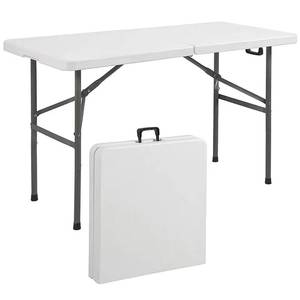 Bestselling Rectangular HDPE Plastic Resin Folding <strong>Table</strong> <strong>with</strong> <strong>Foldable</strong> Steel <strong>Legs</strong>. - Product Image 6