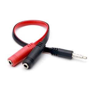 Convertidor de audio de 3,5mm macho a doble RCA hembra, divisor de micrófono para ordenador portátil, teléfono, auriculares y altavoces - Product Image 1