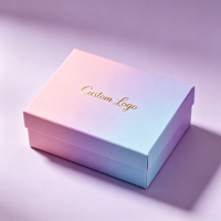 Elegante Scatola in Cartone Personalizzata con Logo Stampato in Lamina, Guscio Rigido Quadrato
