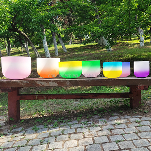 Ensemble de bols chantants en cristal pour bain sonore arc-en-ciel, <span class=keywords><strong>7</strong></span> notes de chakra, instruments de guérison sonore en quartz pour l'équilibre énergétique et le yoga - Product Image 1