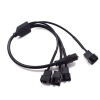 Câble d'alimentation Cantell DC 1 à 4 DC 5521 pour ventilateur PC double 4 broches