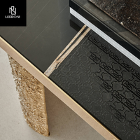 Meubles de salon personnalisés de style design pour la maison moderne Table console d'angle avec dessus en marbre créatif et sens avancé