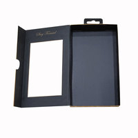 Boîte de papier carton magnétique coque de téléphone portable avec logo personnalisé boîte cadeau d'emballage électronique avec fenêtre transparente ouverte