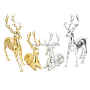 هدية عيد الميلاد الديكور أعلى الجدول تصميم جديد الرنة أفضل بيع عالية الجودة الذهبي والفضي الرنة - Product Image 6