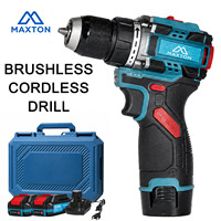 Ensemble de perceuse sans fil sans balais à batterie lithium, vitesse variable, pour applications de construction, de métal et de bricolage