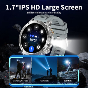 Reloj Inteligente Resistente con Batería de 7 Días BWAK87 para Hombre, Linterna, Pantalla IPS de 1.7'', Reloj Deportivo a Prueba de Agua, Reloj Inteligente Android IOS - Product Image 2