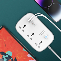 LDNIO SC3416 Date 65W GaN UK/US/EU Plug Universal Surge Protector Avec USB PD Extension Socket Power Strip Extension Socket