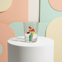Gobelets à jus en verre cristallin durables, écologiques, sans BPA, à simple paroi, colorés, motif cœur de fruit, réutilisables, faciles à nettoyer