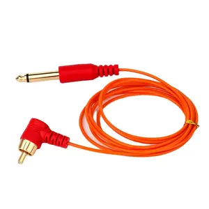 RCA אדום clipcord קעקוע מכונת כוח כבל אביזרי עבור איכות טובה קליפ כבל עבור קעקוע מכונת ערכות