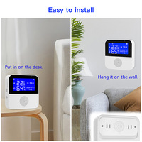 Capteur de température et d'humidité WiFi pour intérieur, écran LCD, thermomètre numérique, hygromètre, application Smart Life, contrôle à distance, montage mural